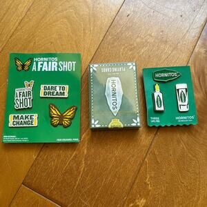 New! Hornitos lapel pins hat pins and playing cards bundle